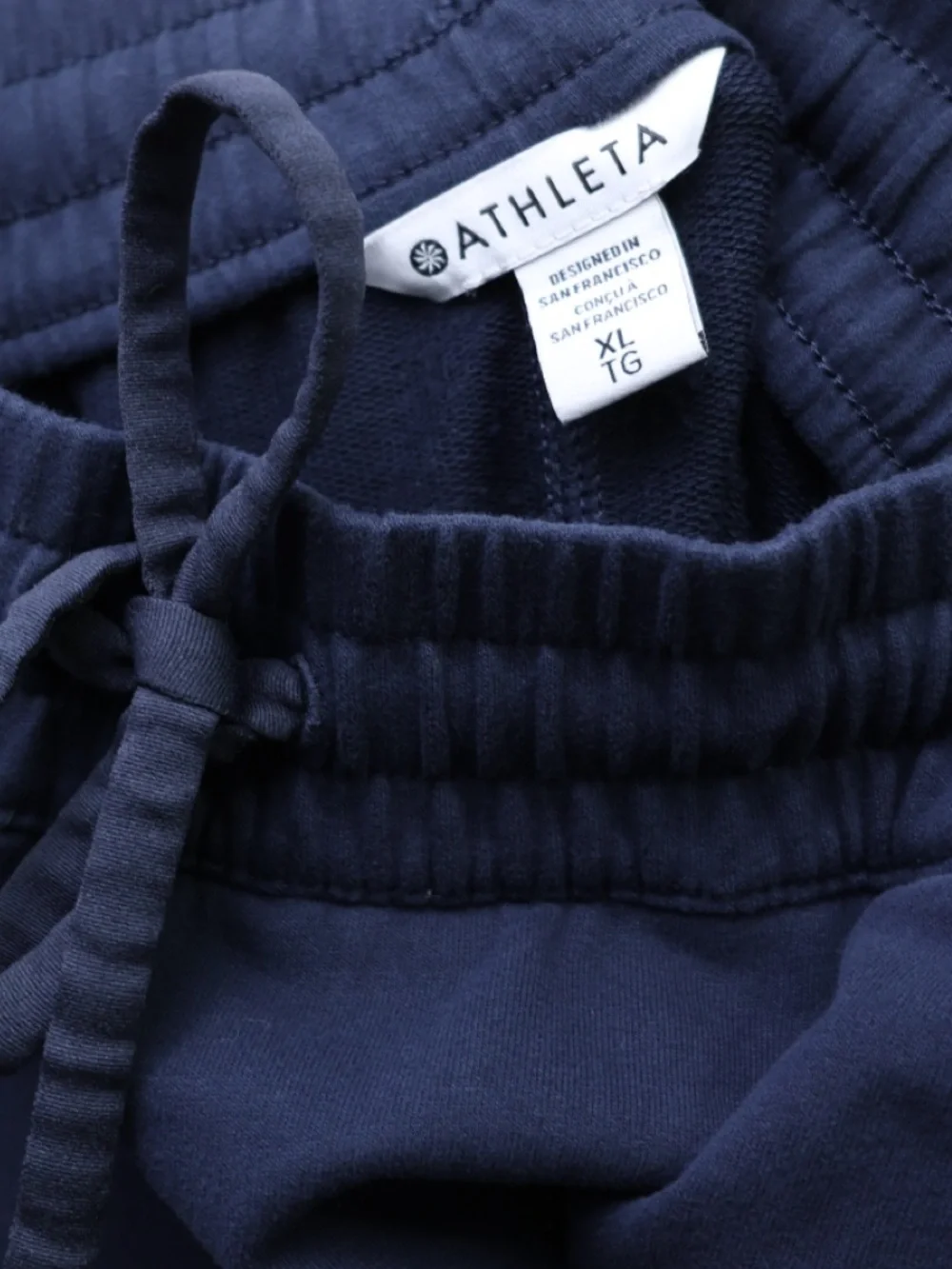 Athleta Retroterry High Rise Wide Leg Cargo Pant Navy Blue‎ XL
